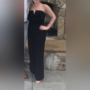 Size M black strapless formal jumpsuit